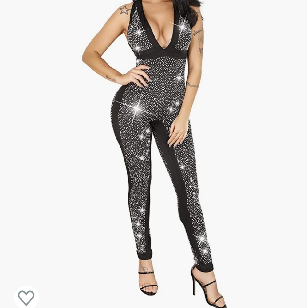 Women's Rhinestone Jumpsuit